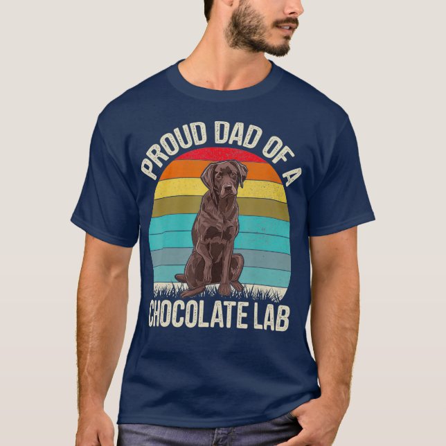 T-shirt Best chocolate Lab Dad Dog Lover Brown Labrador (Devant)