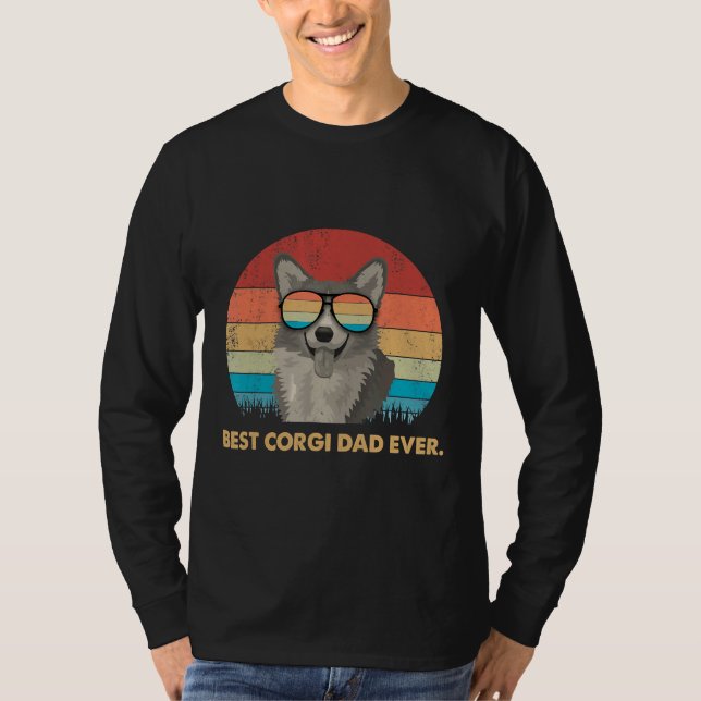 T-shirt Best Corgi Dad Ever (Devant)