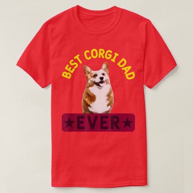 T-shirt Best Corgi DadDog Lover Owner  (Design devant)