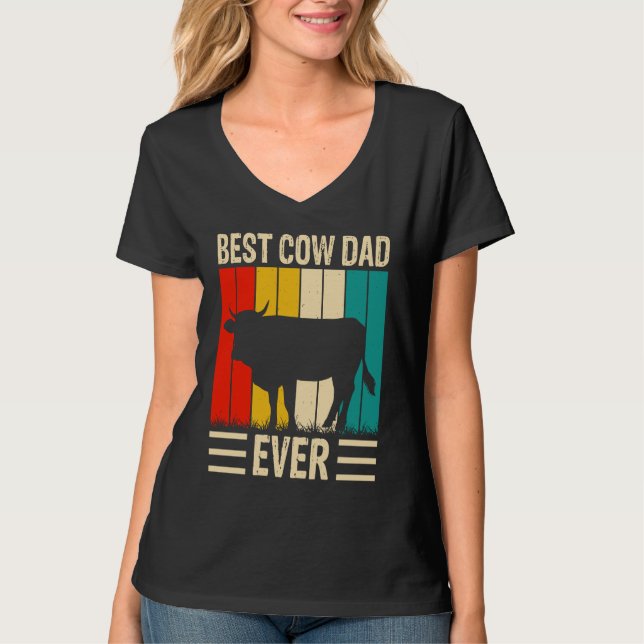 T-shirt Best Cow Dad Ever  2 (Devant)