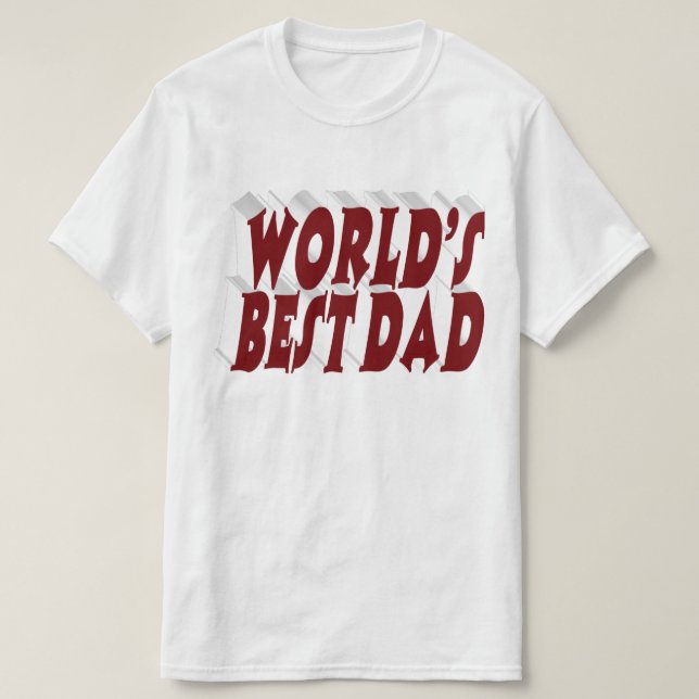 T-shirt Best Dad burgundy 3d texte (Design devant)