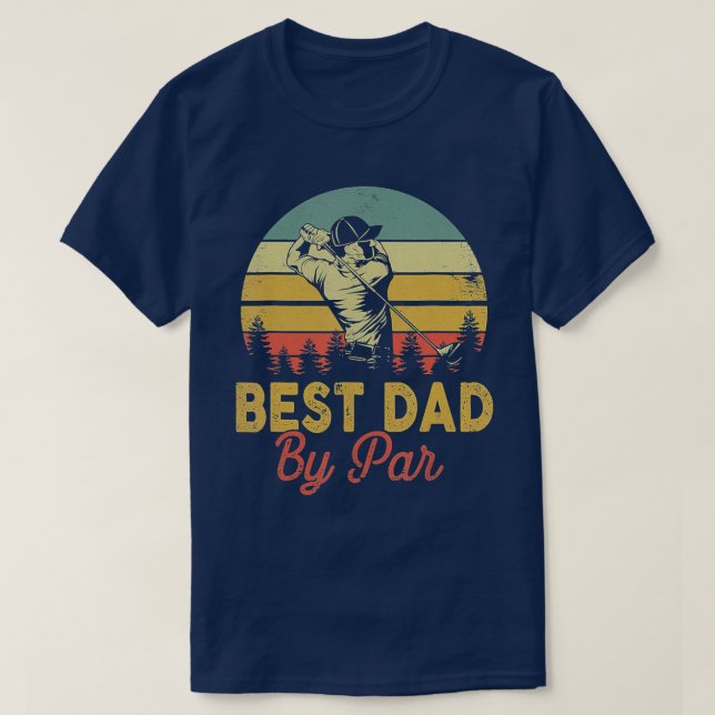 T-shirt Best Dad By Par Disc Golf Golfer Player Funny Fath (Design devant)