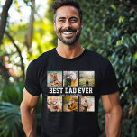 T-shirt BEST DAD EVER 6 Photo Collage Cool Fête des pères<br><div class="desc">T-shirt Fête des pères tendance de style Instagram avec 6 photos familiales personnalisées en plus de la typographie sportive branchée lisant BEST DAD EVER. Message entièrement personnalisable.</div>