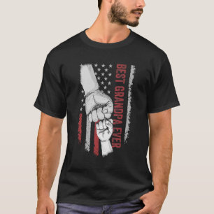 T-shirt Best Dad Ever Grandpa American Flag  For Dad