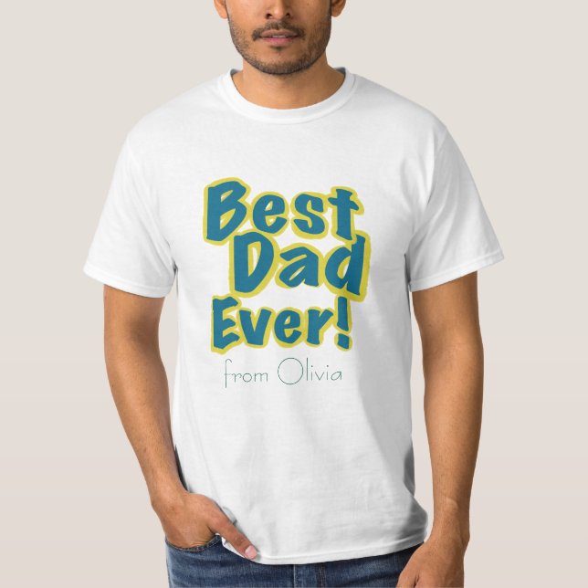 T-shirt Best Dad Ever Modern Typography (Devant)