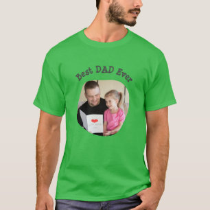 T-shirt Best DAD Ever téléchargez votre photo de famille c