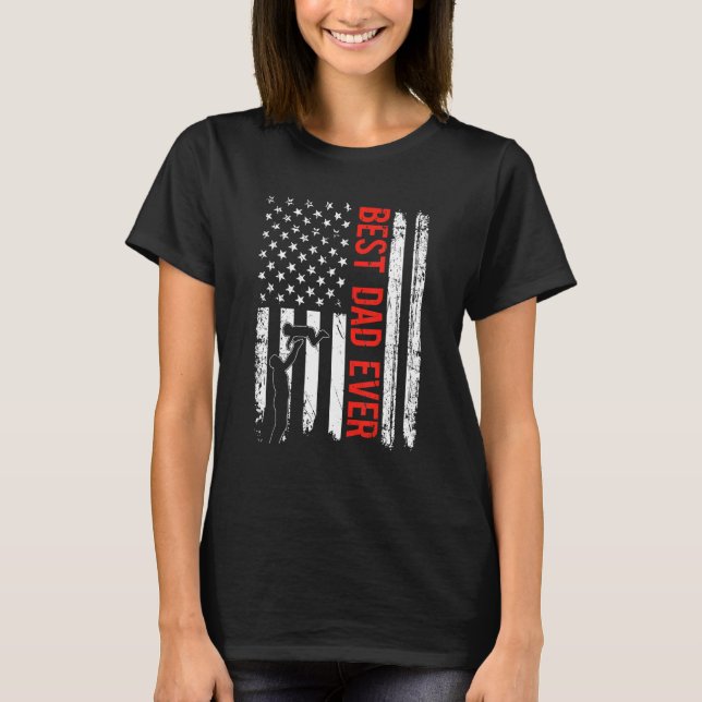 T-shirt Best Dad Ever With US American Flag Gift Fathers D (Devant)