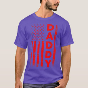 T-shirt Best daddy ever papa cadeau drapeau américain drôl