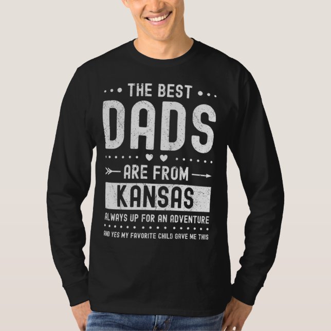 T-shirt Best Dads Are from Kansas Saying (Devant)