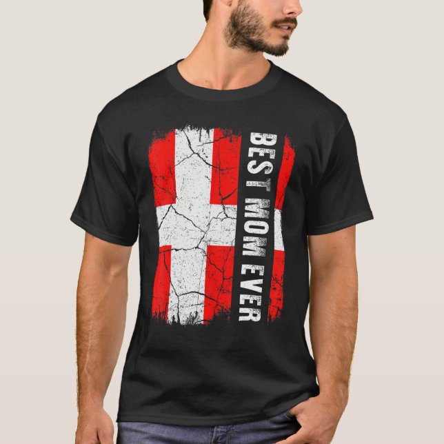 T-shirt Best Danish Mom Ever Denmark Flag Mother's Day (Devant)