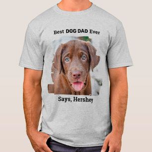 T-shirt Best Dog Dad Ever Cute Puppy Custom Pet Photo