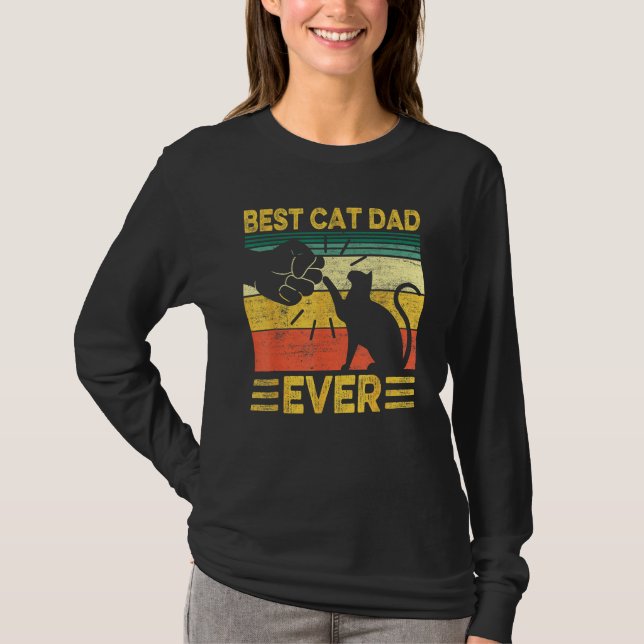 T-shirt Best Dog Dad Ever Retro Dog Daddy Paw Fist Bump Fa (Devant)