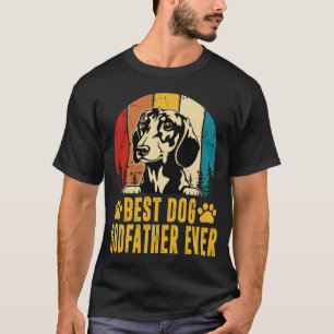 T-shirt Best Dog GODFATHER JAMAIS Fête des pères Vintage