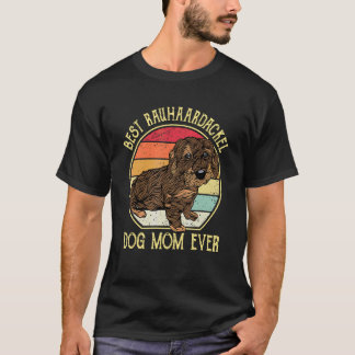 T-shirt Best Dog Mom Woodhhair Dachshund
