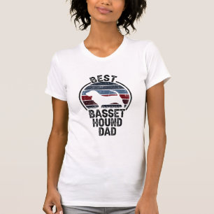 T-shirt Best Dog Père Papa - Vintage Basset Hound