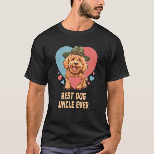 T-shirt Best Dog Uncle Ever Goldendoodle Dog Dad Cute Dog (Devant)