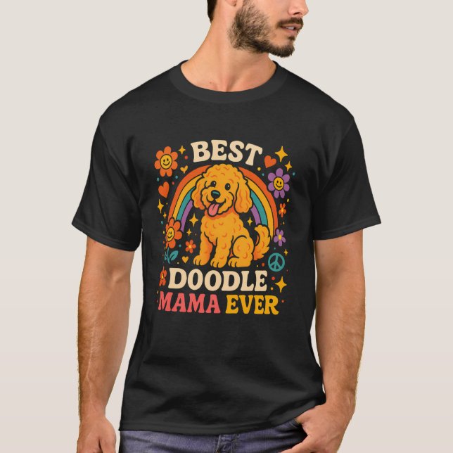 T-shirt Best Doodle Mama Ever Goldendoodle Pet Cute Dog Ma (Devant)