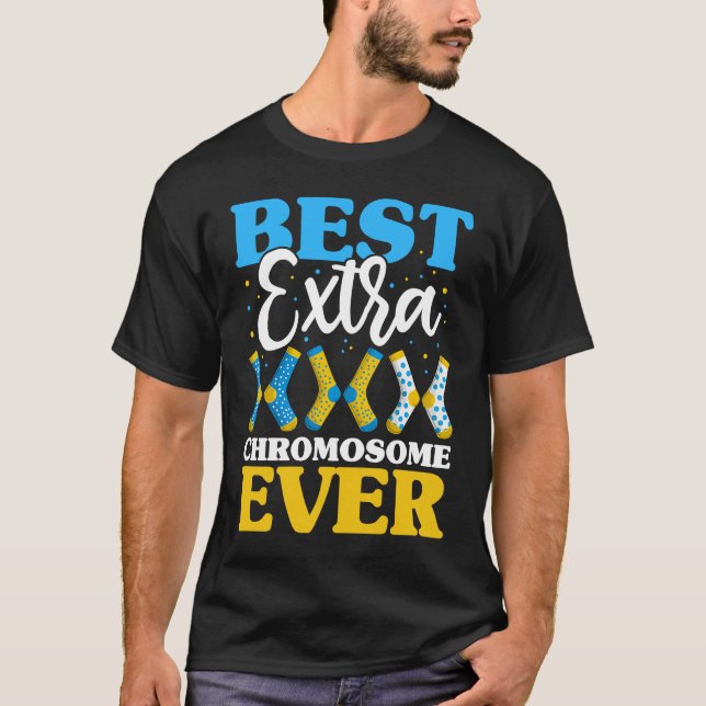 T-shirt Best Extra Chromosome Ever  Down Syndrome Kids Soc (Devant)