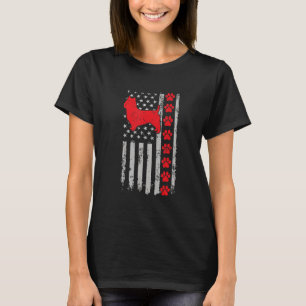 T-shirt Best Firefighter Terripoo Maman Papa Ever Us Flag 