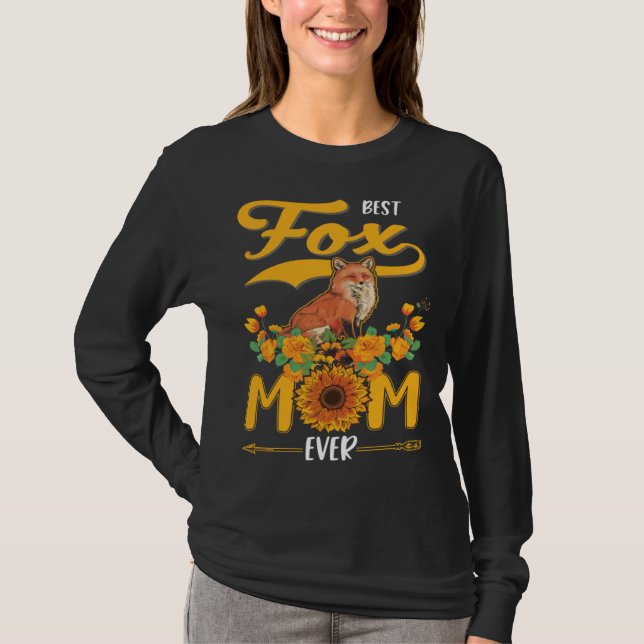 T-shirt Best Fox Mom Ever (Devant)