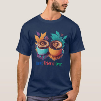 T-shirt Best Friend Ever Coffee est le meilleur ami rétro