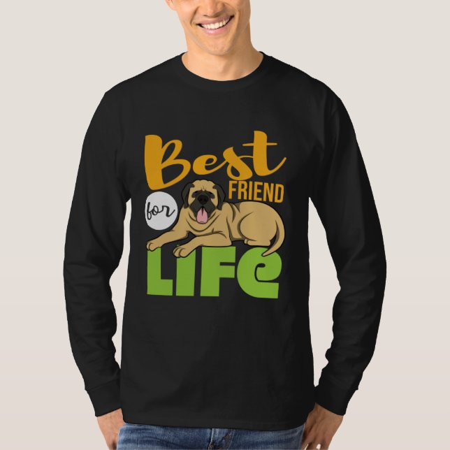 T-shirt Best Friend For Life Mastiff (Devant)