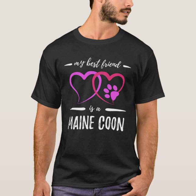 T-shirt Best Friend Maine Coon Cat Cat Mom Idea (Devant)