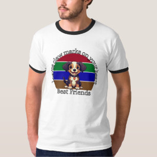 T-shirt Best Friends Amoureux des chiens Ringer Tee - Free
