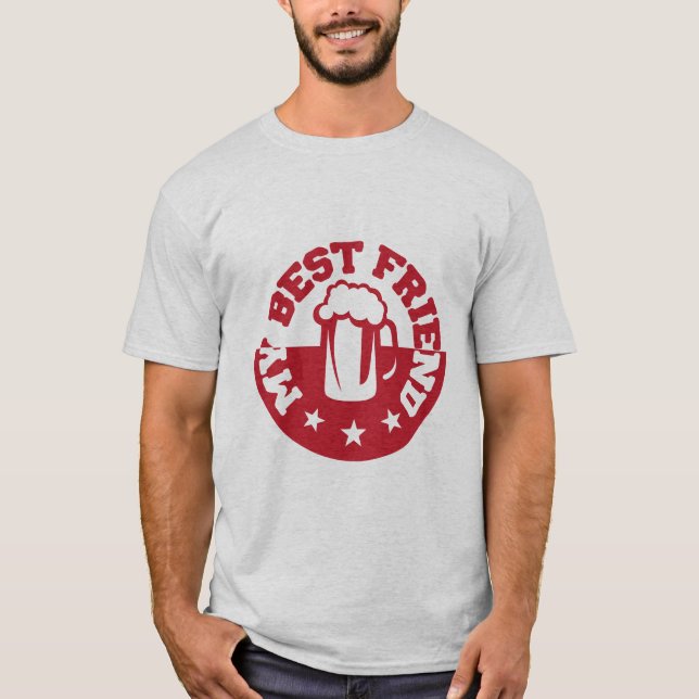T-shirt best friends biere citation alcool humour (Devant)