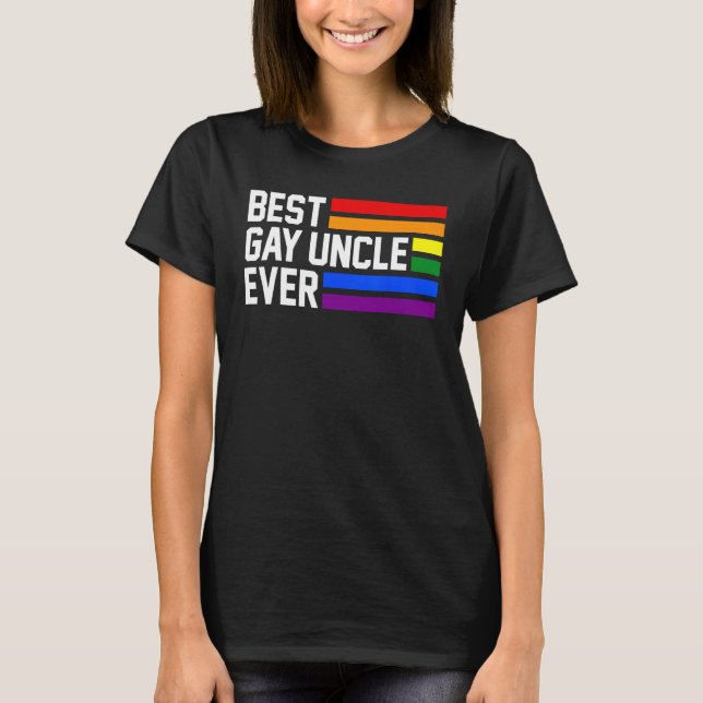 T-shirt best gay uncle ever LGBTQ Gay Pride (Devant)
