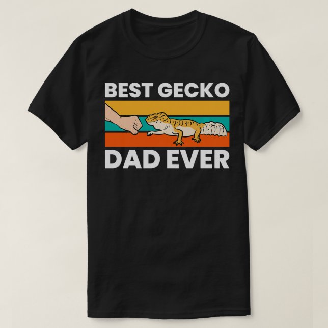 T-shirt Best Gecko Dad Ever Lizard Leopard Gecko  (Design devant)
