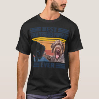 T-shirt Best German Wirehaired Pointer Dad Ever  Vintage F