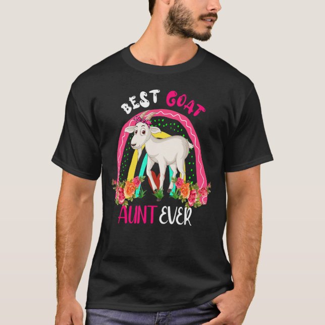 T-shirt Best Goat Aunt Ever Cute Goat Bow Tie Farm Mother' (Devant)