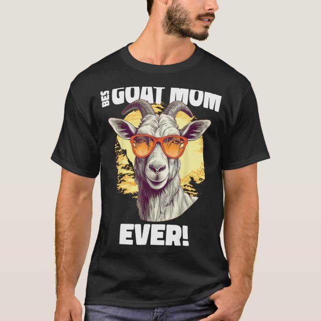 T-shirt Best Goat Mom Ever Goat (Devant)