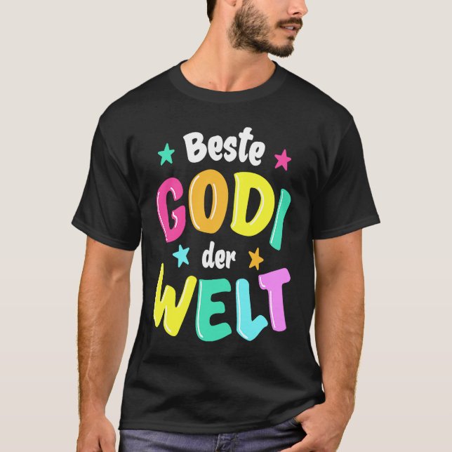 T-shirt Best Godi in the World  Godmother (Devant)