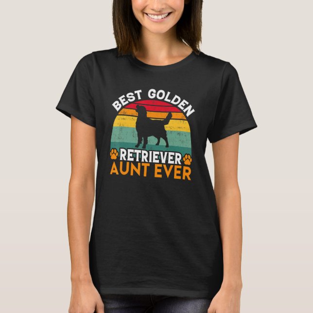 T-shirt Best Golden Retriever Aunt Ever Golden Retriever A (Devant)