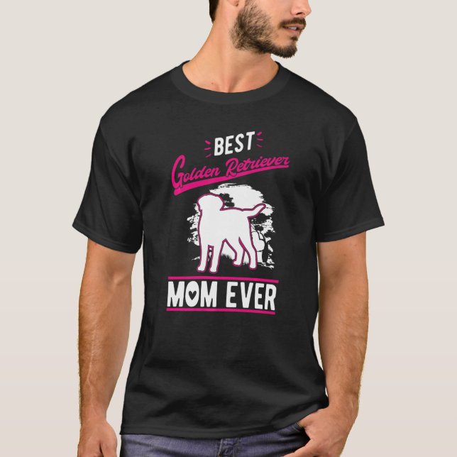 T-shirt Best Golden Retriever Mom Ever   (Devant)