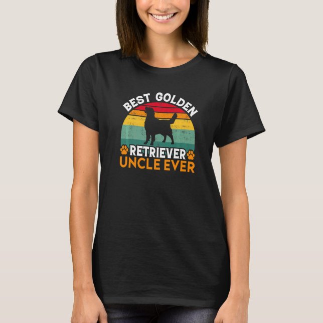T-shirt Best Golden Retriever Uncle Ever Golden Retriever  (Devant)