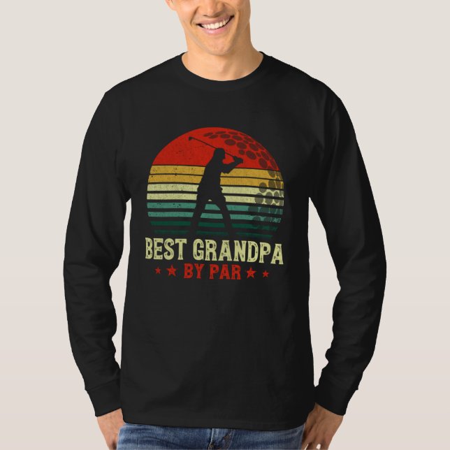 T-shirt Best Grandpa By Par Daddy Father s Day Golf  Golfe (Devant)