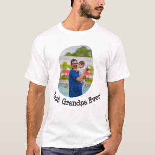 T-shirt Best Grandpa Ever téléchargez votre photo de famil