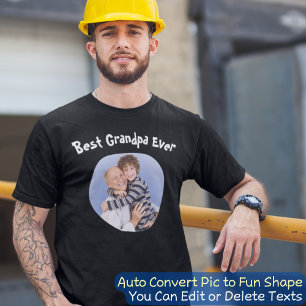T-shirt Best Grandpa Ever téléchargez votre photo de famil