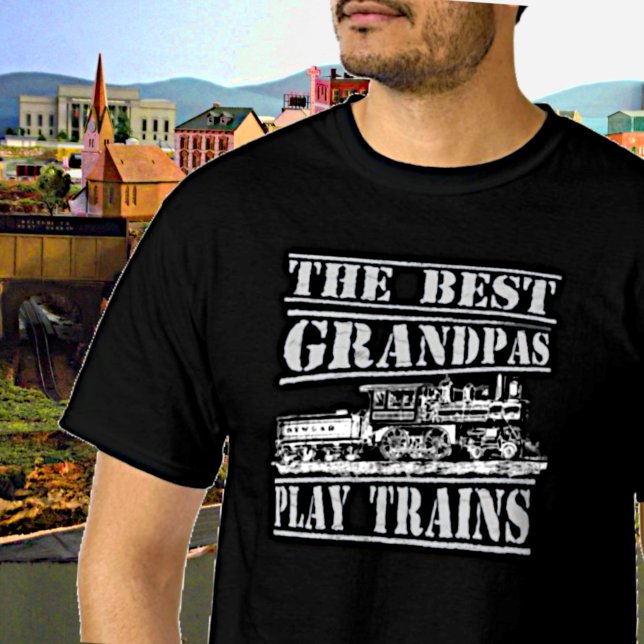 T-shirt Best Grandpas Jouer Trains Moteur à vapeur Grand-p (Créateur téléchargé)
