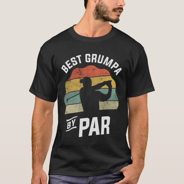 T-shirt Best Grumpa By Par Golf Golfer Fête des pères de g (Devant)