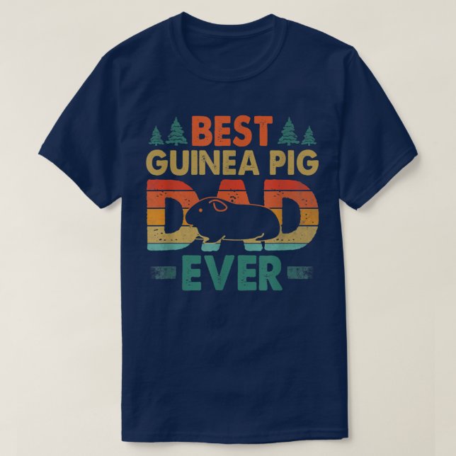 T-shirt Best Guinée Pig Papa Ever Guinée Pig Father Pet Ro (Design devant)