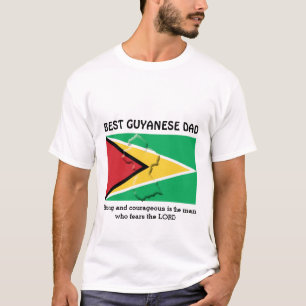 T-shirt BEST GUYANESE DAD Strong Courageux Personnalisé