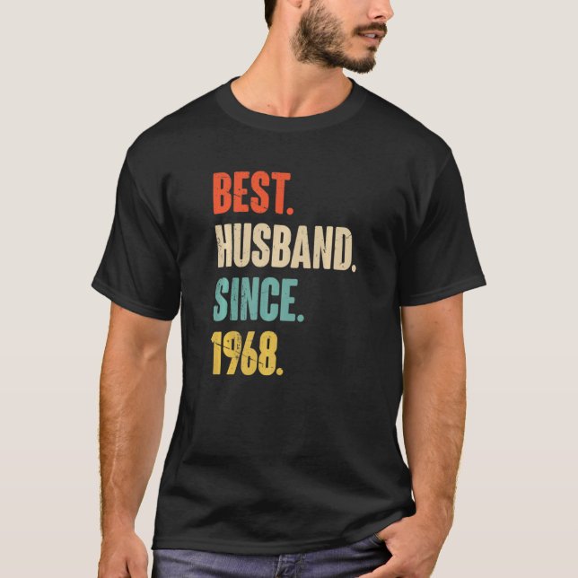 T-shirt Best Husband Since 1968  54 Wedding Anniversary Fo (Devant)