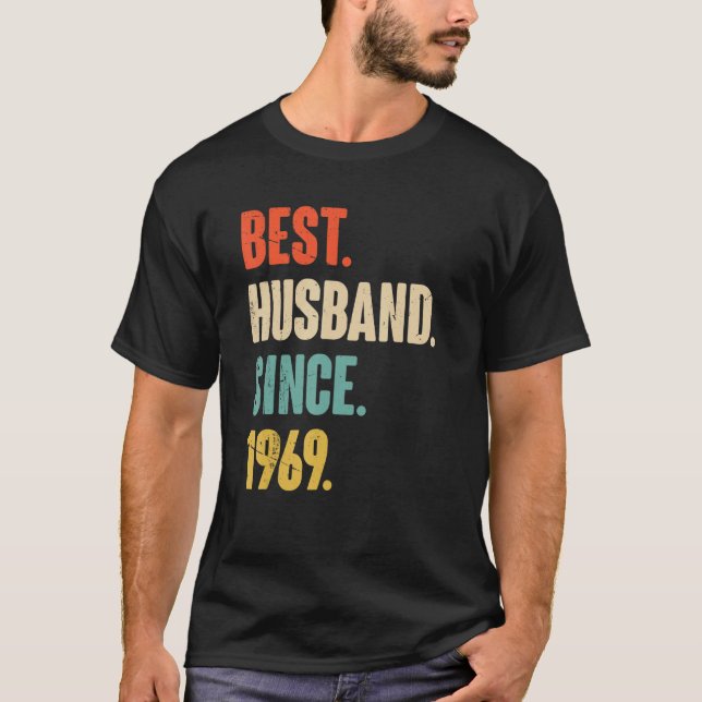 T-shirt Best Husband Since 1969   53 Wedding Anniversary F (Devant)
