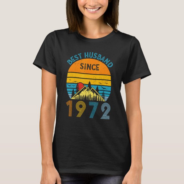 T-shirt Best Husband Since 1972 50th Wedding Anniversary V (Devant)