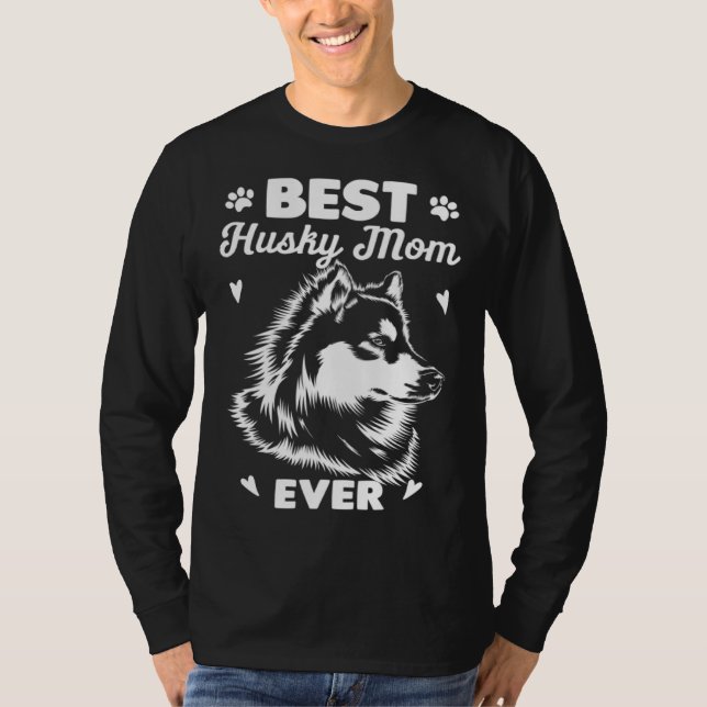 T-shirt Best Husky Mom Siberian Husky (Devant)