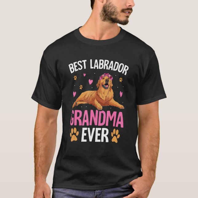 T-shirt Best Labrador Grandma ever Retriever Dog Funny Say (Devant)